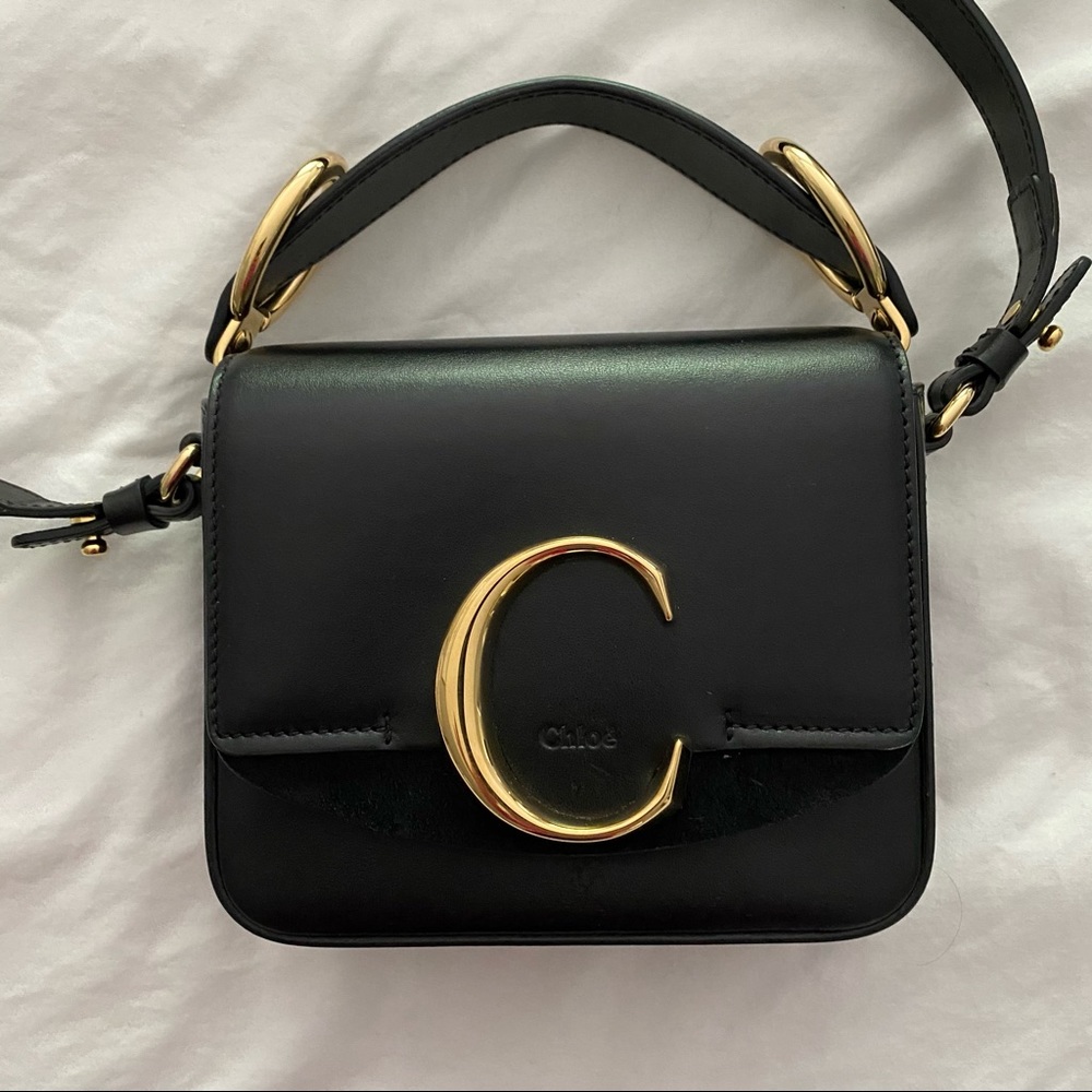 Chloé Mini C Bag Black